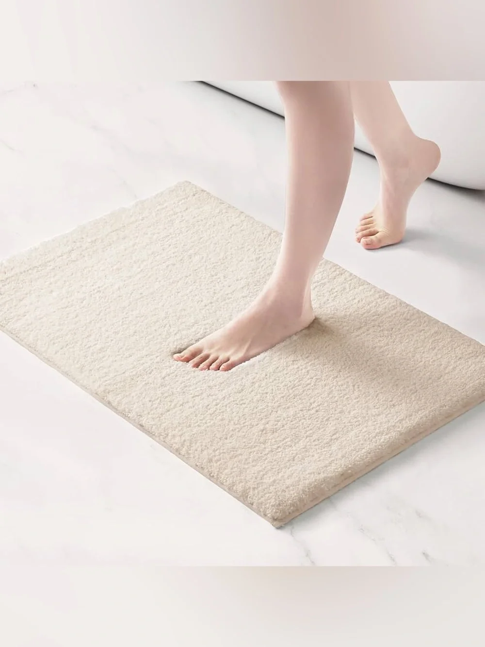 Madison Park Marshmallow Super Soft & Absorbent Bath Rug, 20 x 30, Natural